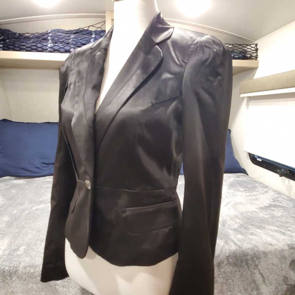 Bebe Black Sheen Blazer